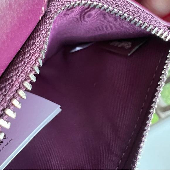 COACH Phone Wallet Country Floral Print Graphite/Deep Berry AUTHENTIC NWT - Picture 10 of 10